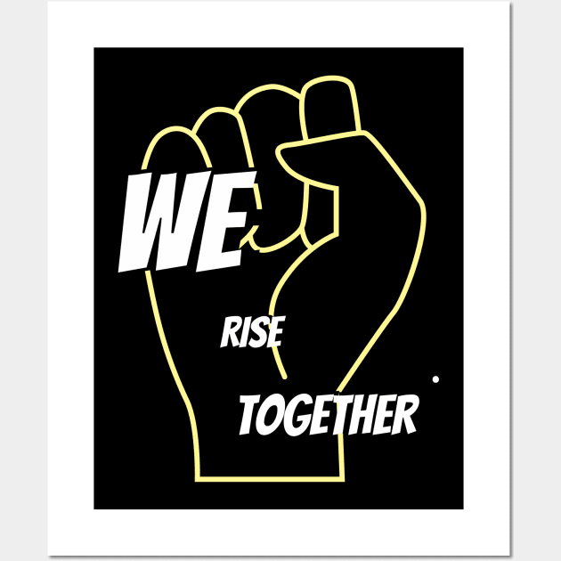 We Rise Together : Black Live Together (Mist) Wall Art by BRVND Marketplace